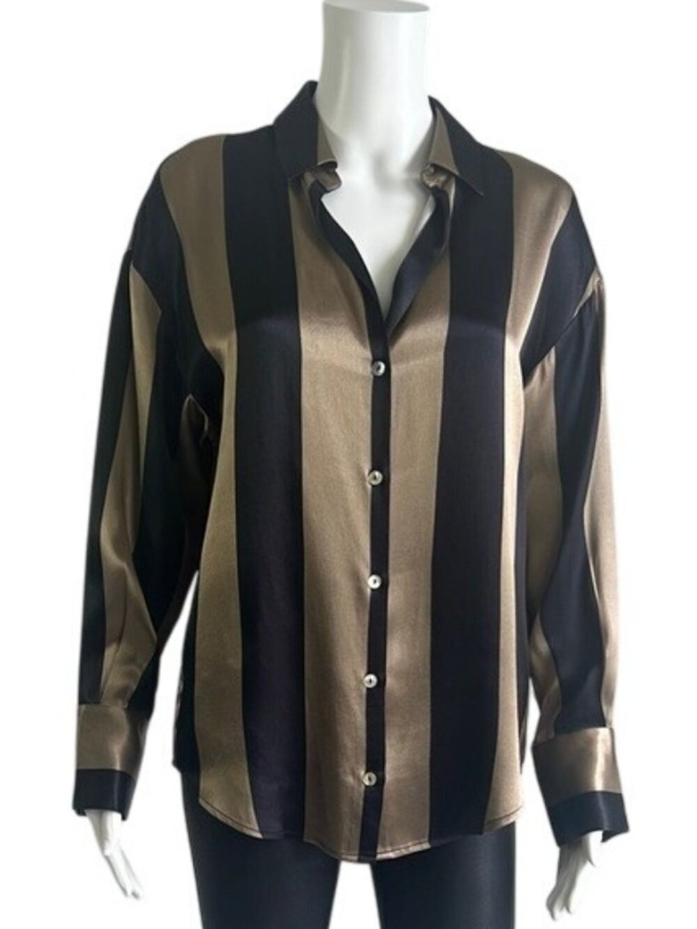 WB WithBlack Long Sleeve Striped Shirt - S